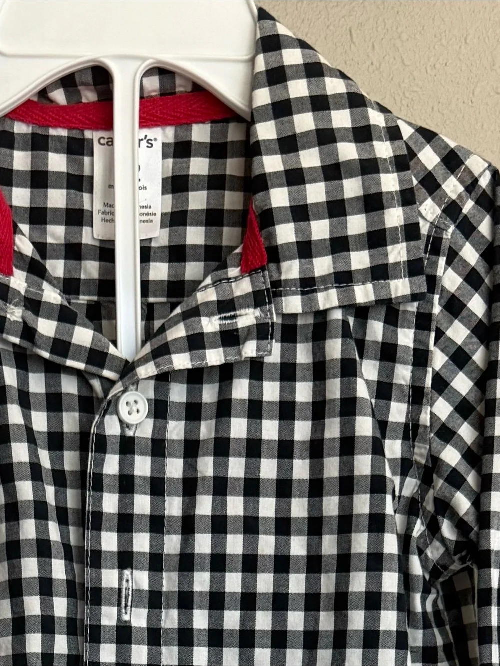 Carter's Boy’s Plaid Botton-Down Long Sleeve Shirt | Size 12M Months | EUC